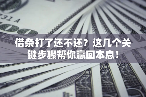 北京借条打了还不还？这几个关键步骤帮你赢回本息！