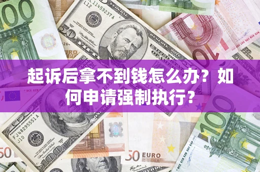 北京起诉后拿不到钱怎么办？如何申请强制执行？